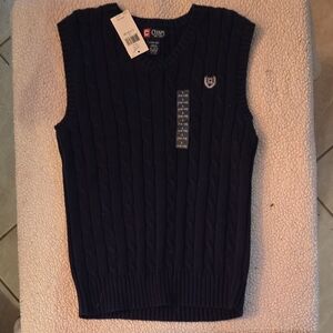 Chaps Men's Dark Blue V-Neck Sweater Vest